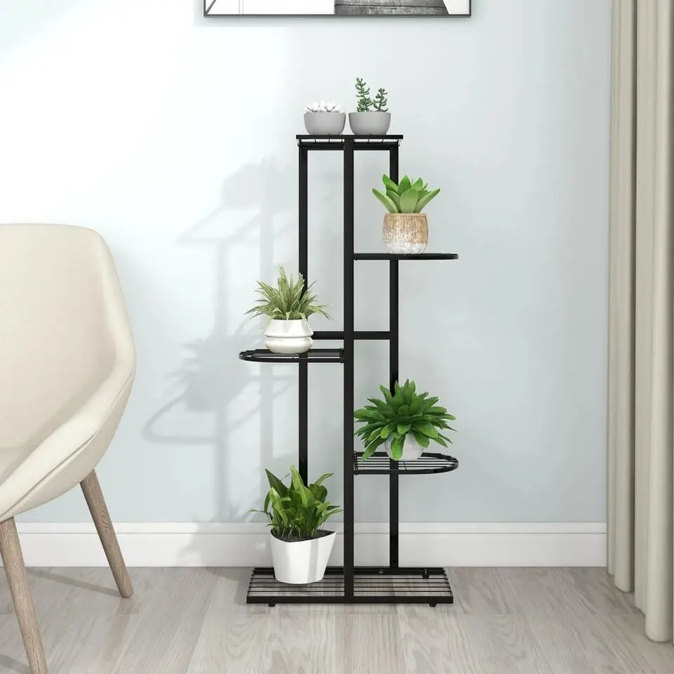 vidaXL - Standaard - Zwart - Metaal - 43 x 22 x 98 cm