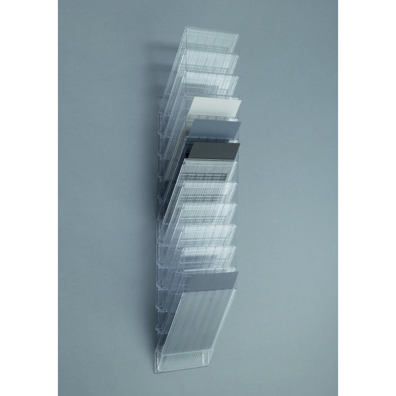 Trieur mural 12 cases FLEXIBOXX Durable A4 portait incolore