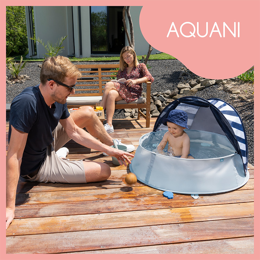 Nid 3-en-1 Aquani aire de jeux et piscine anti-UV - Marinière