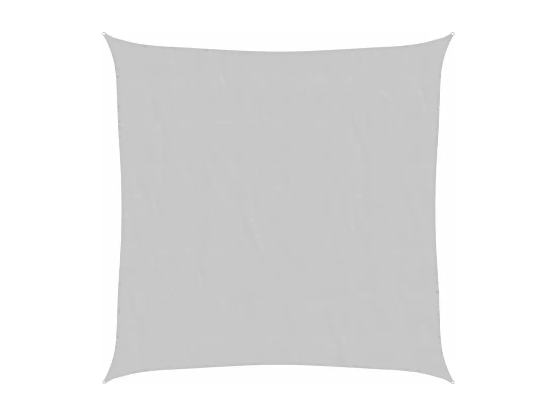 Voile d'ombrage gris clair 6x6 m 100% polyester oxford