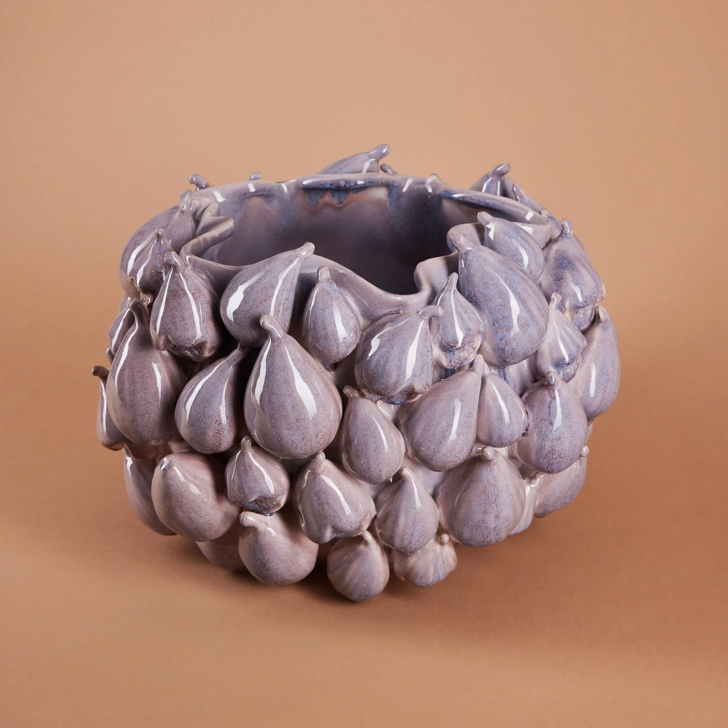 Bahne Interior  Vase med figner, lilla - H: 25 cm, Ø: 33 cm