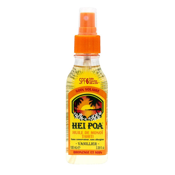 Huile de monoï Tahiti SPF6 vanillier