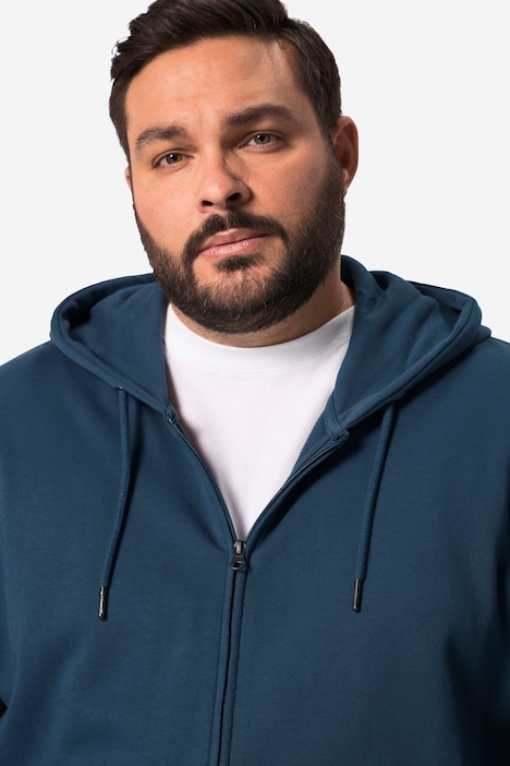 Men+ Hoodiejacke, Kapuze, Kängurutasche, bis 84/86
