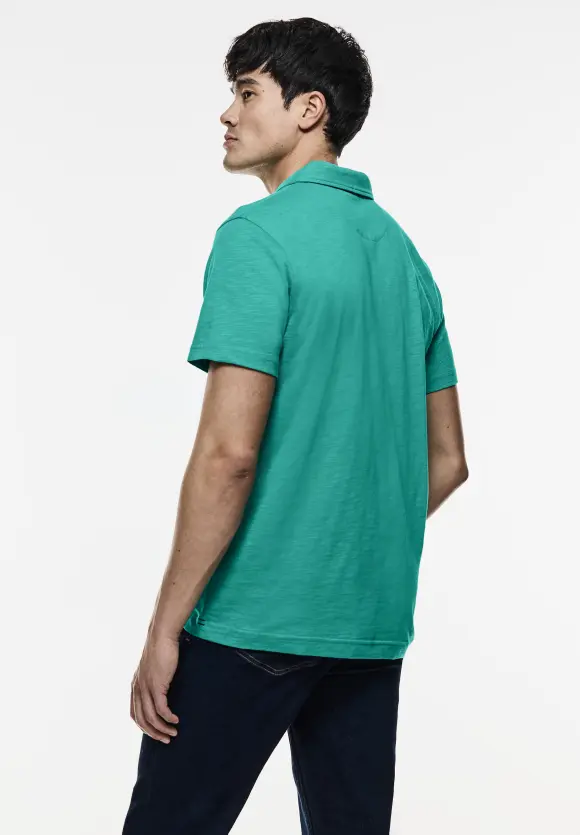 Slub Jersey Poloshirt - light urban green