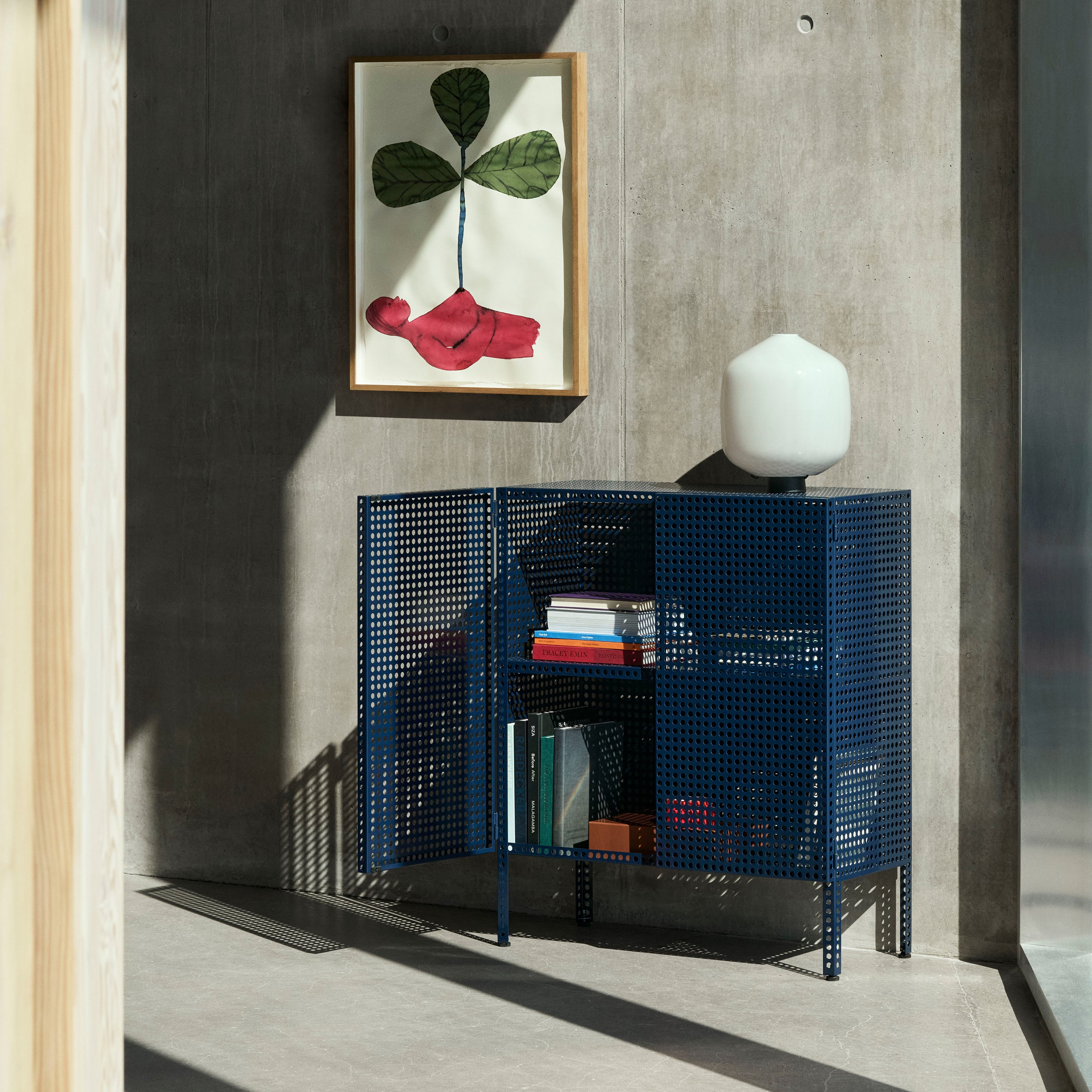 HAY Perforated Dressoir M - Steel Blue