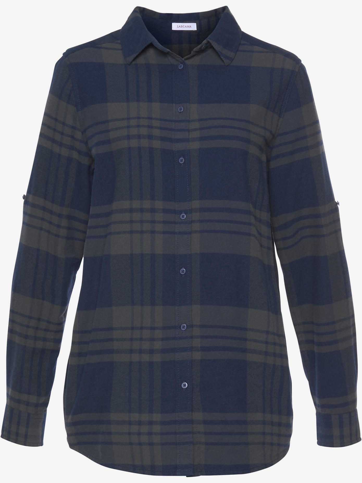 Chemisier à carreaux décontracté, col chemise