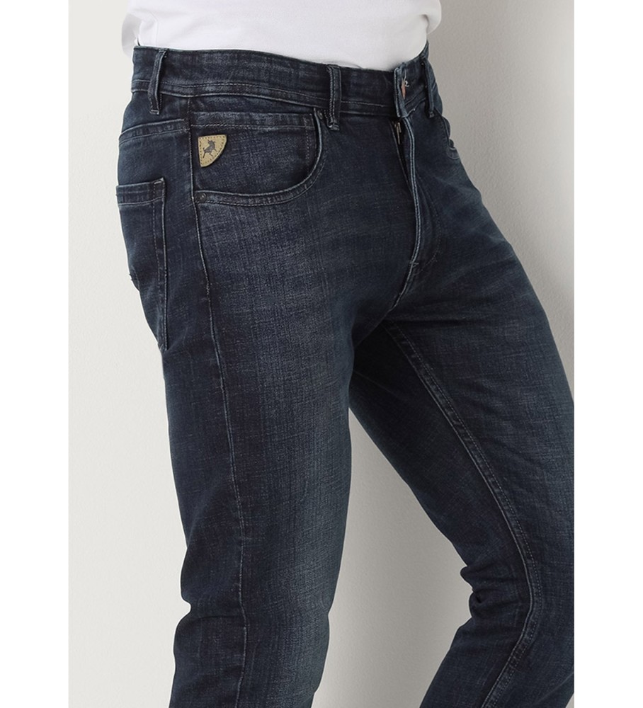 Calça jeans skinny de cintura média Lois, azul marinho.