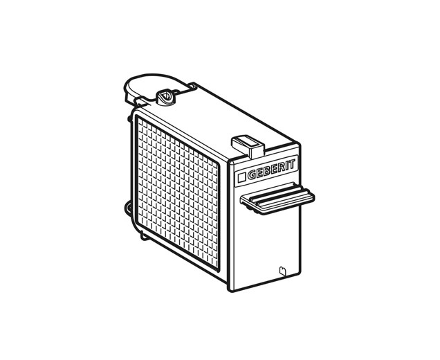 Geberit Duofresh vul lade met filter voor Duofresh module blauw