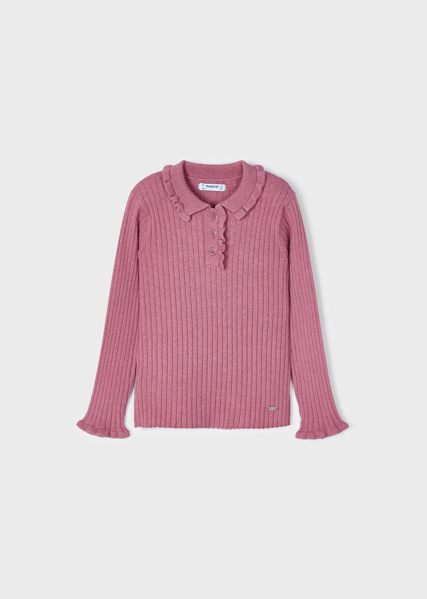 Camisa polo canelada feminina