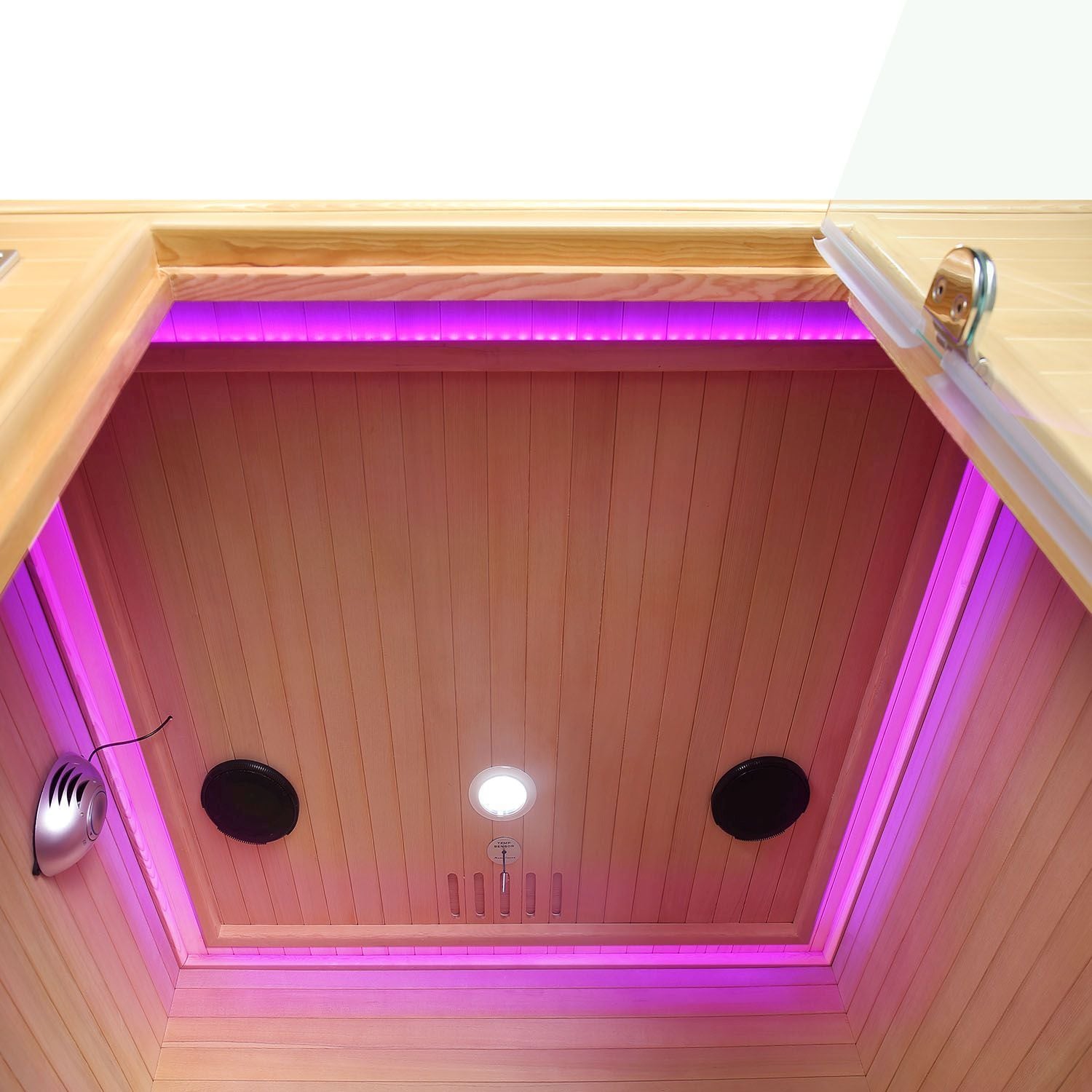 Artsauna Infrarotkabine Wärmekabine Oslo mit Keramikstrahlern & Hemlockholz