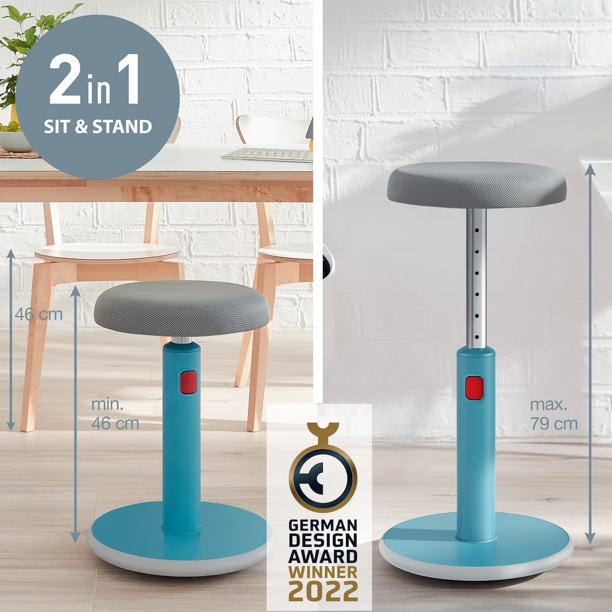 Leitz Ergo Cosy Active Sit Stand balansestol