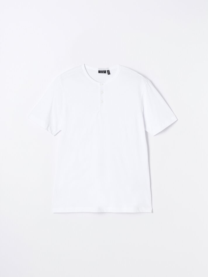 Camiseta com gola Baker - Off-white