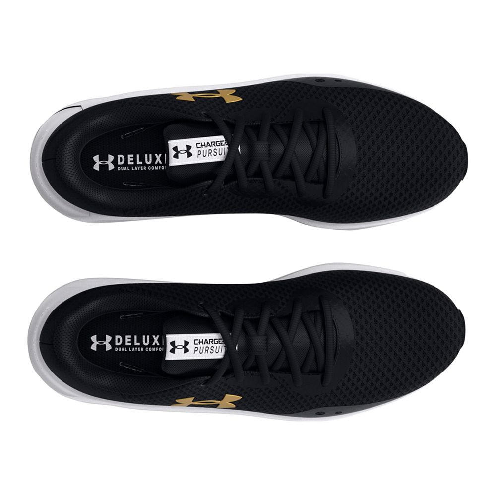 Under Armour UA CHARGED PURSUIT 3 - Chaussures running Homme black/black/metallic gold