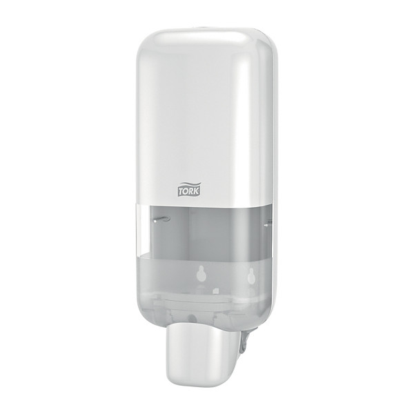 Distributeur à poussoir de savon liquide ou mousse à cartouche Tork S4 1 L