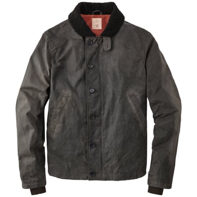 Herren-Deckjacket, Dunkelbraun