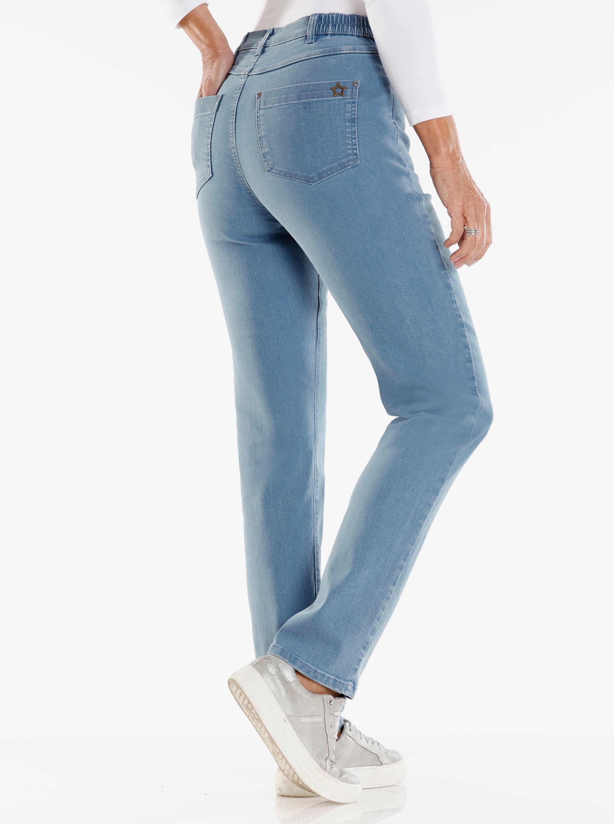 5-Pocket-Hose mit seitlichem Dehnbund