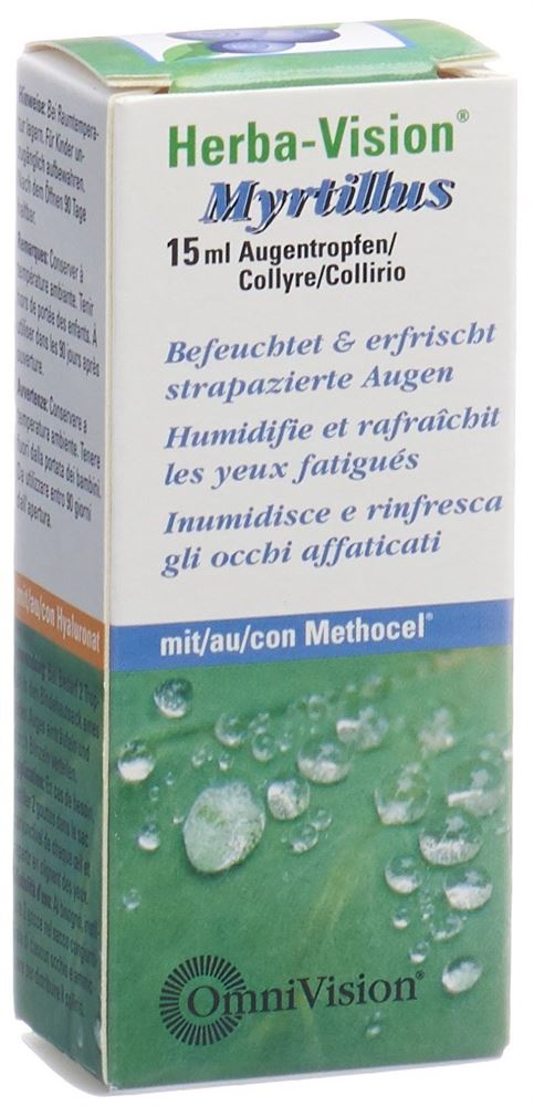 HERBA VISION Myrtillus Augentropfen<br>15 ml, Flasche, Augentropfen, Lösung