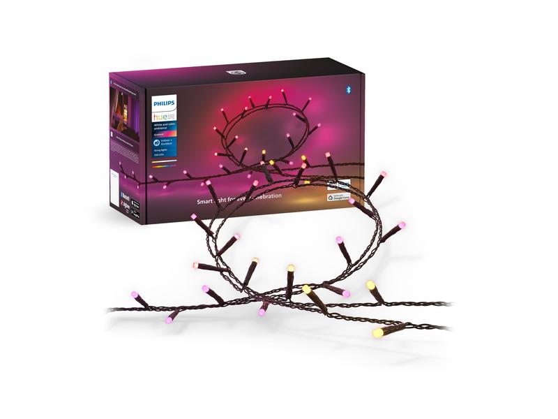 Philips Hue Festavia Lichterkette 20 m 250 LEDs CH Smarte Weihnachtsbeleuchtung für den Innen- und Aussenbereich