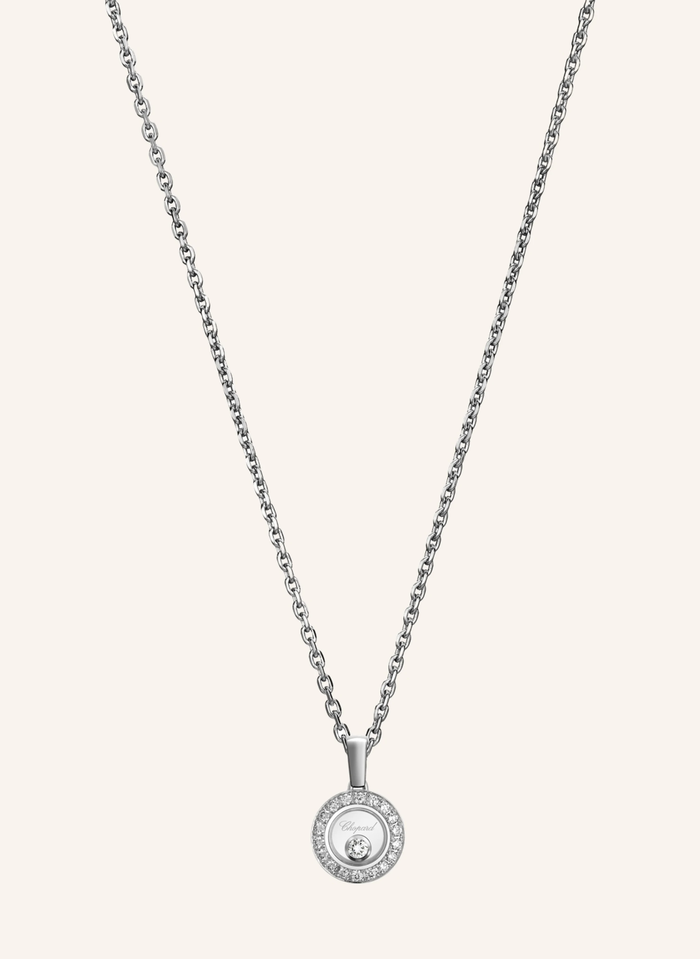 Chopard Anhänger HAPPY DIAMONDS ICONS Anhänger aus 18 Karat Weißgold und Diamanten