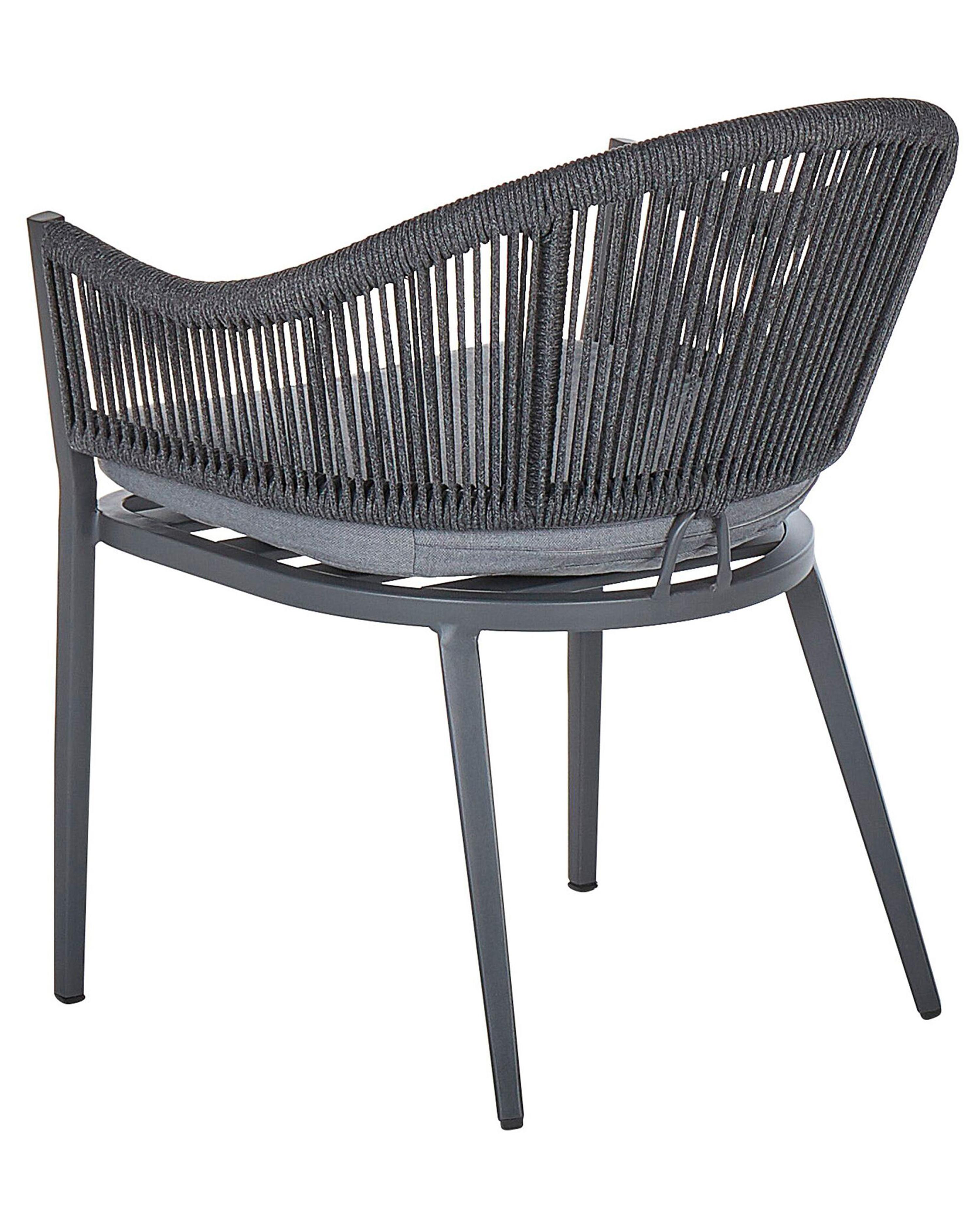Set van 2 stoelen met zitkussen MILETO Metaal Grijs