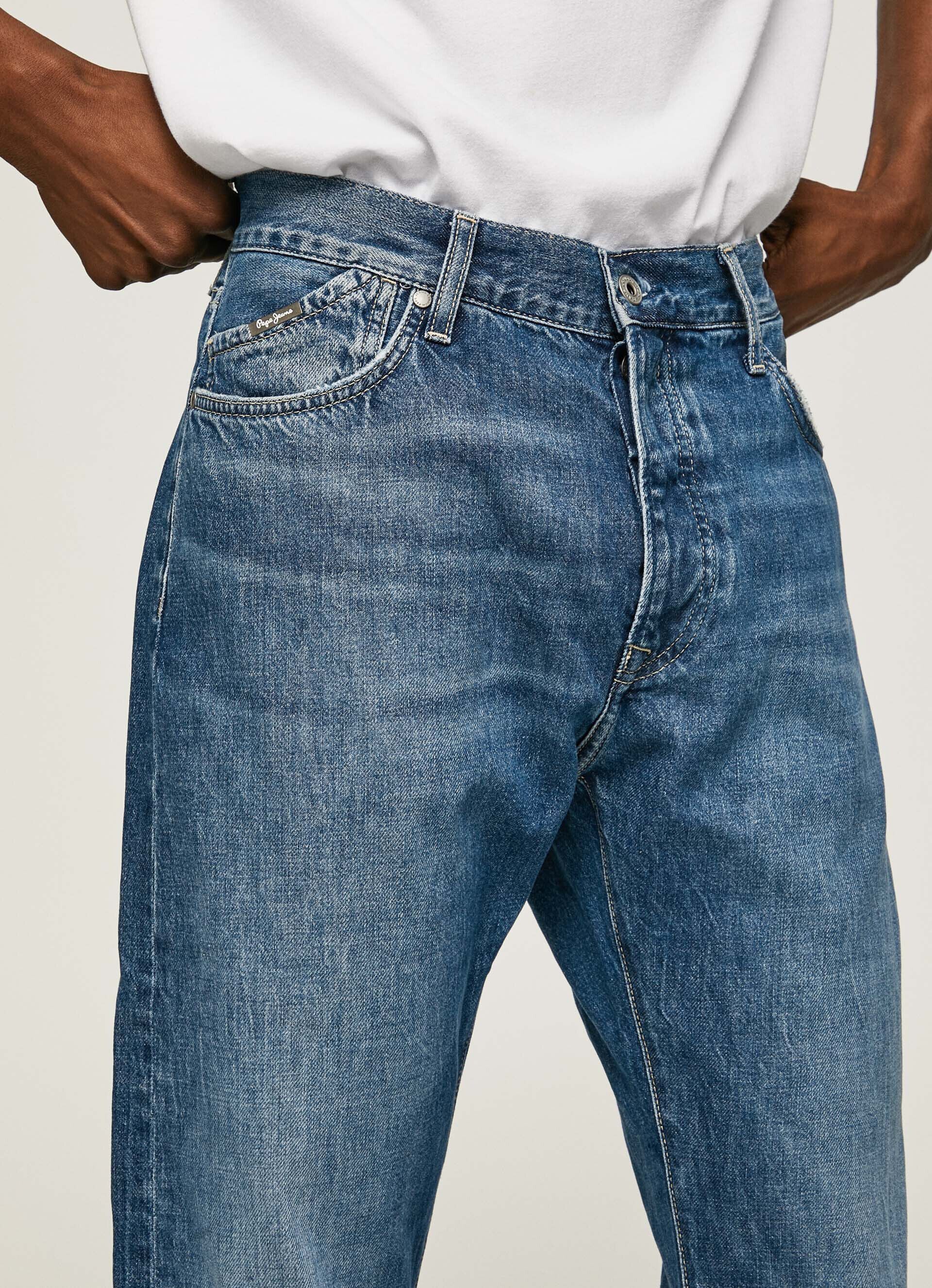 Calça jeans Byron Relaxed Fit de cintura média - jeans