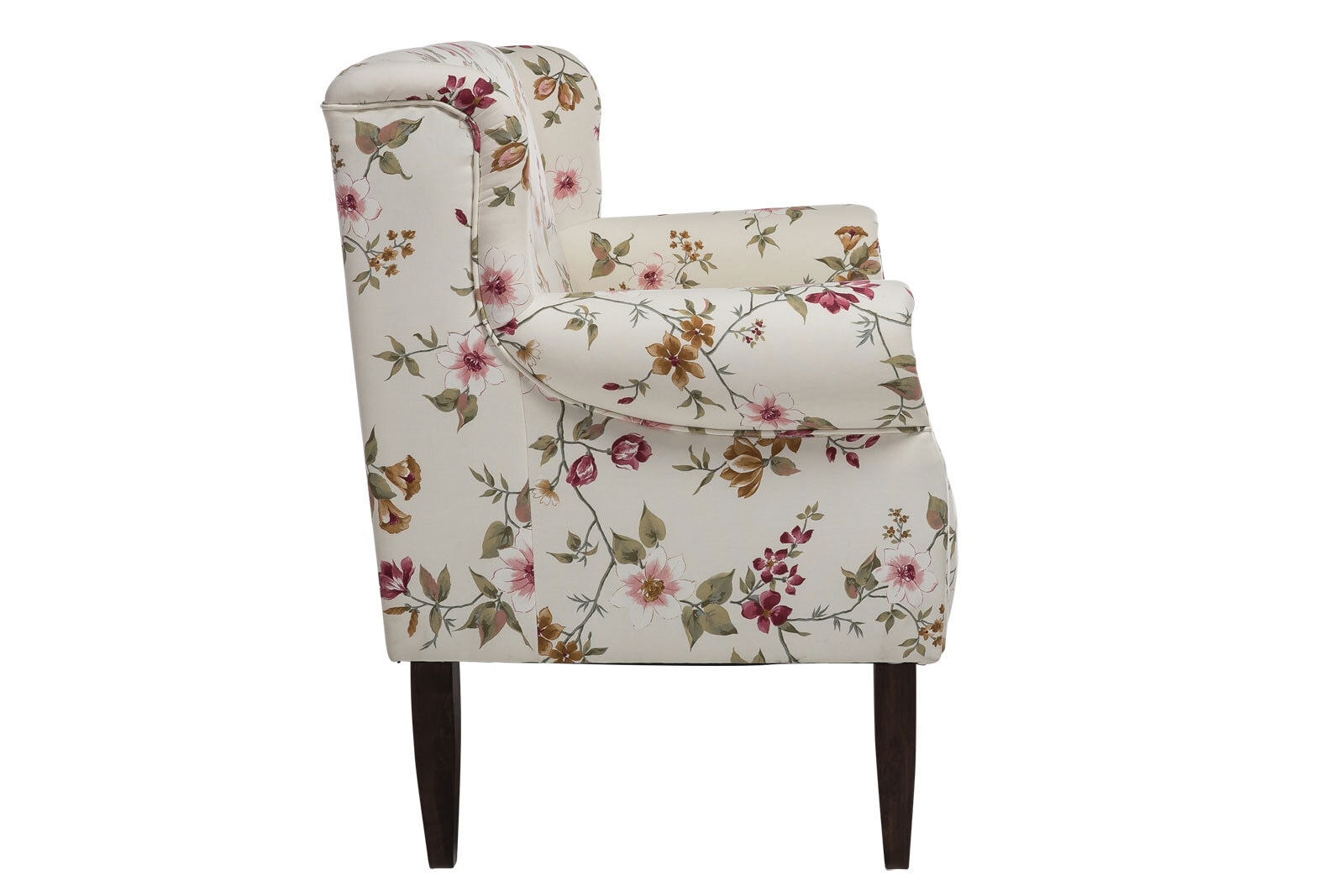 Sofa Emmen 2-sitzig Blumenmuster Beige/Rot/Ocker