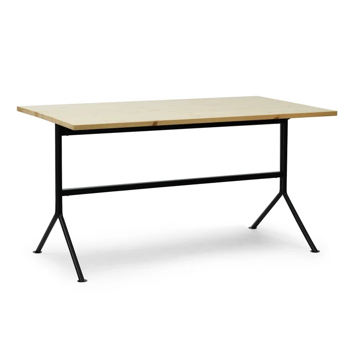 Normann Copenhagen - Kip Schreibtisch, 80 x 150 cm, Kiefer / schwarz