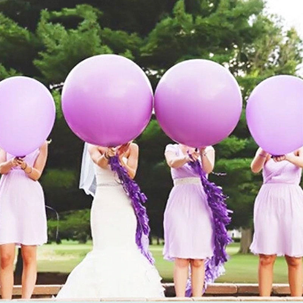 (12er Set) Ø90cm Party Deko Ballons Latex Luftballons Extragross - Div. Farben