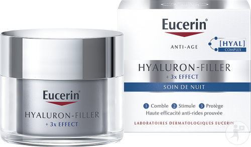 Eucerin Hyaluron-Filler + 3x Effect Soin de Nuit Raffermissant 50ml