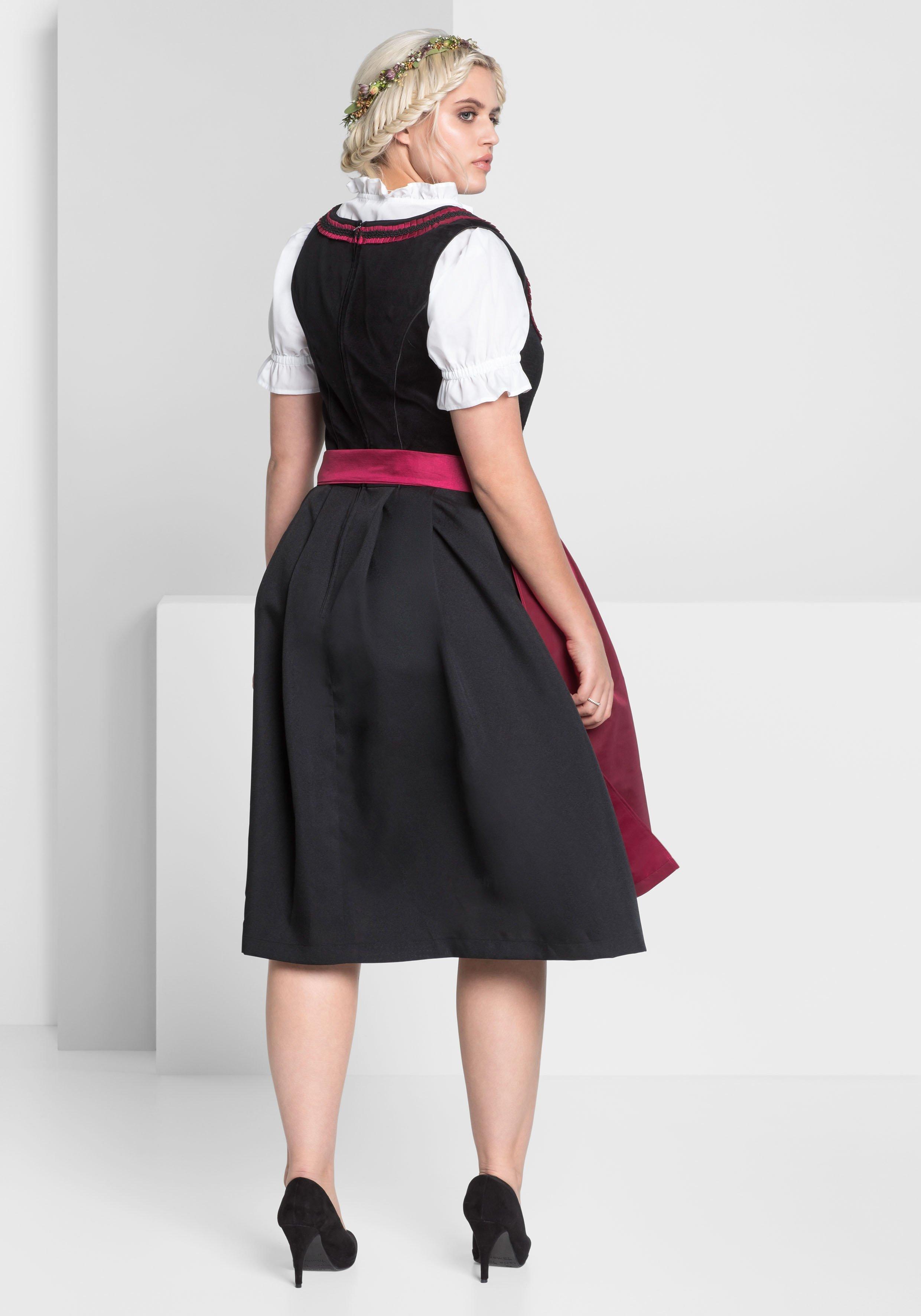 Dirndl mit Schürze und Bluse 3tlg.