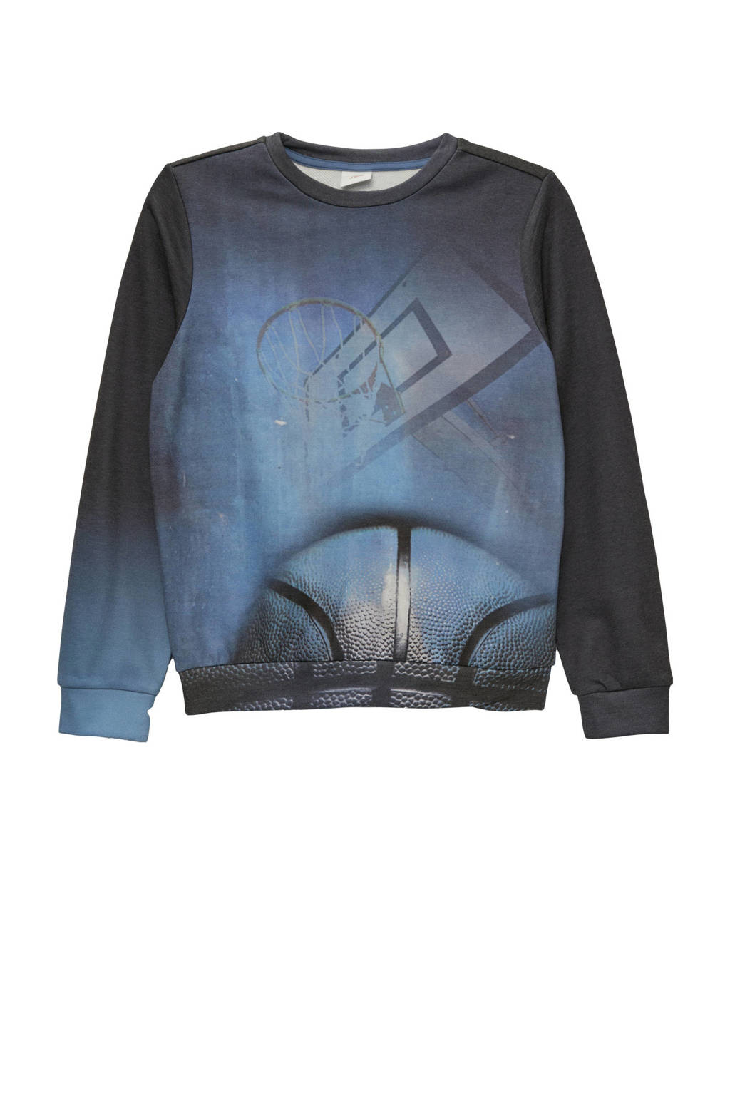 s.Oliver sweater met all over print lichtblauw
