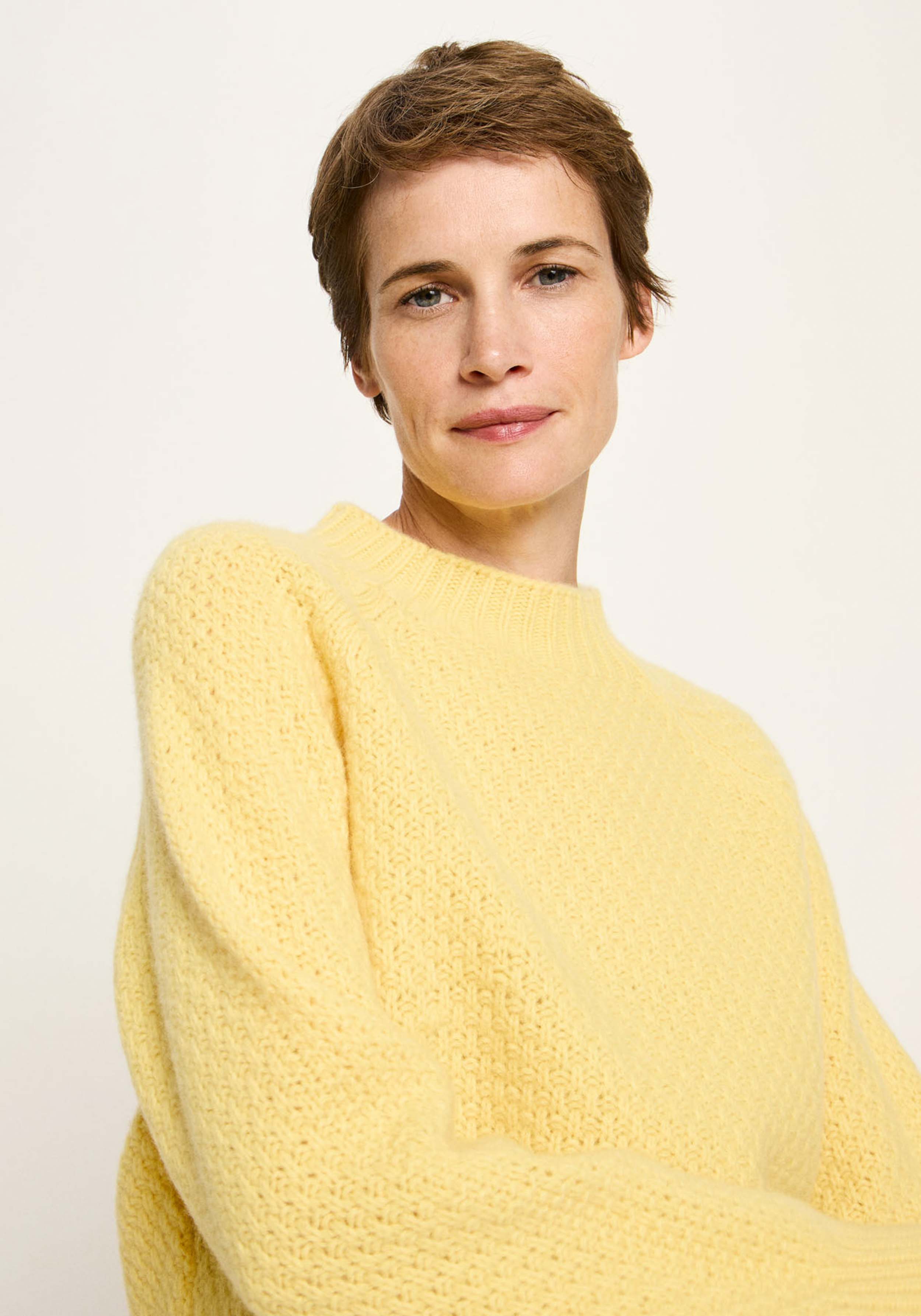 Lanius Strukturpullover Yellow