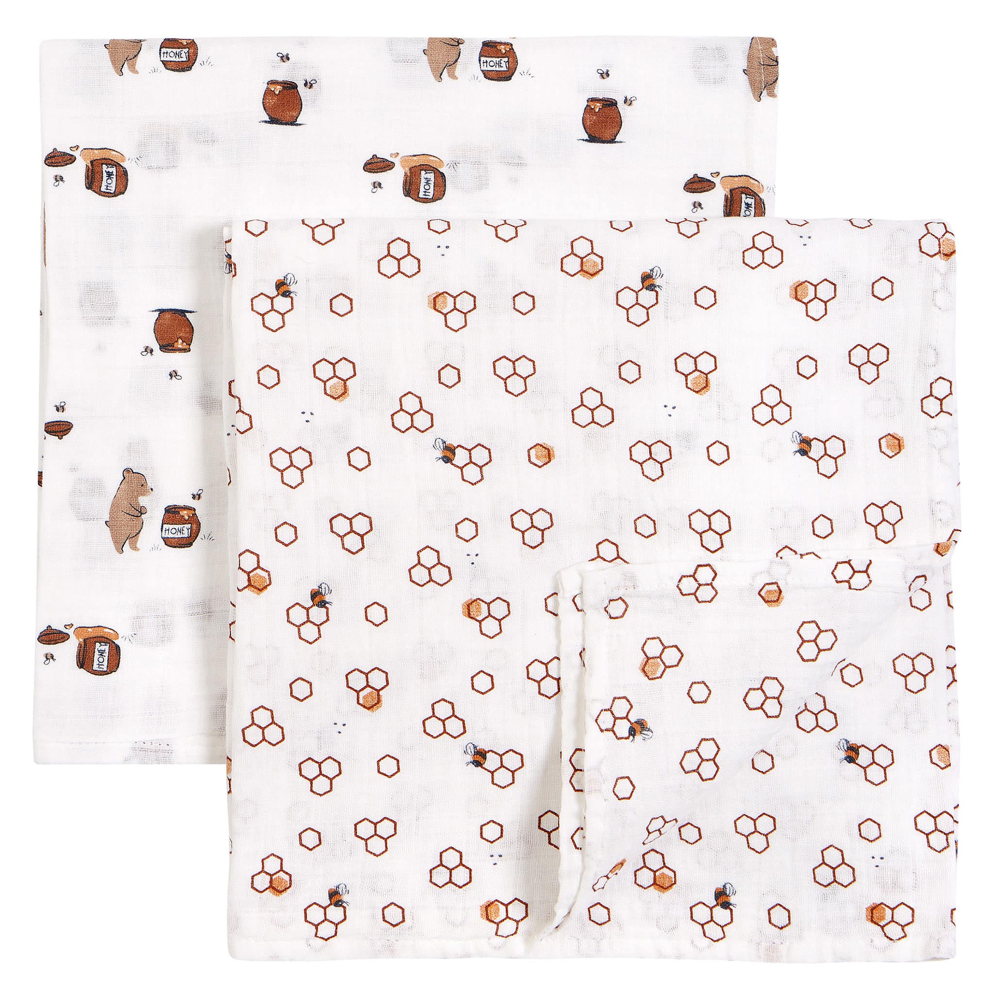 Petit Lem Ensemble de 2 Mousselines Ours