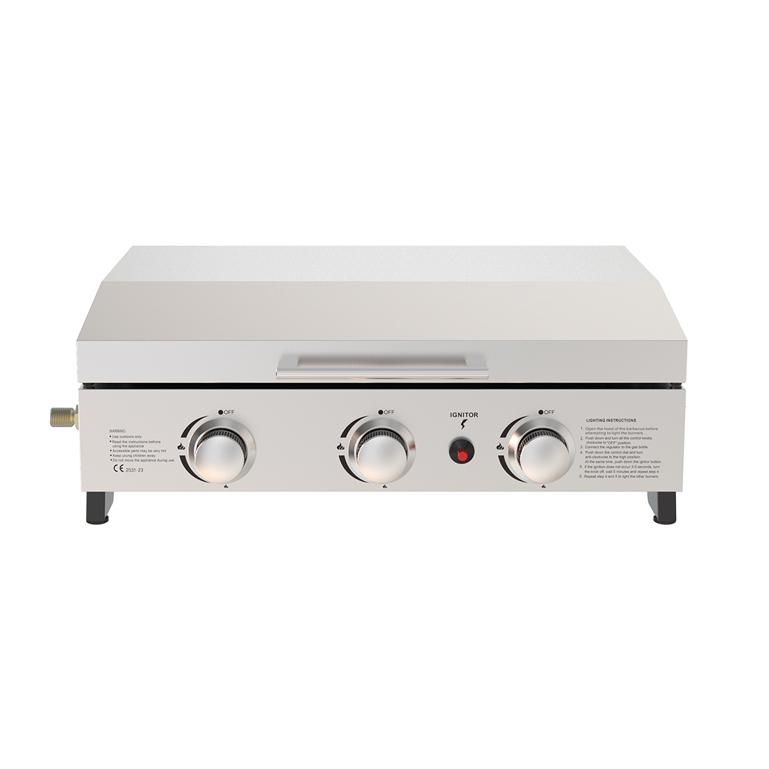 Mr.Grill Gas Plattengasgrill 7'500 Watt inkl. Schlauch und Regler