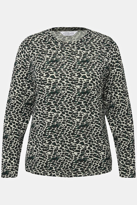 T-Shirt, Slim Fit, Leo, Rundhals, Langarm