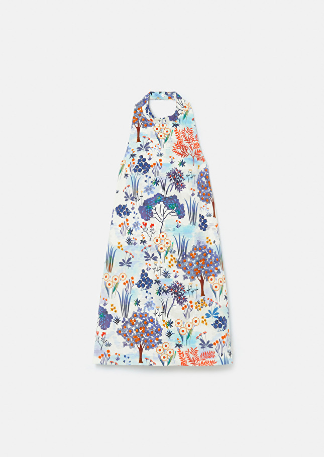 Robe Rebekableue imprimée fleuri en coton