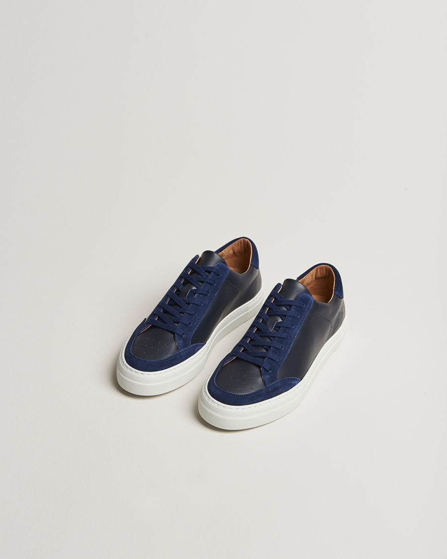 J.Lindeberg Art Signature Leather Sneaker Navy