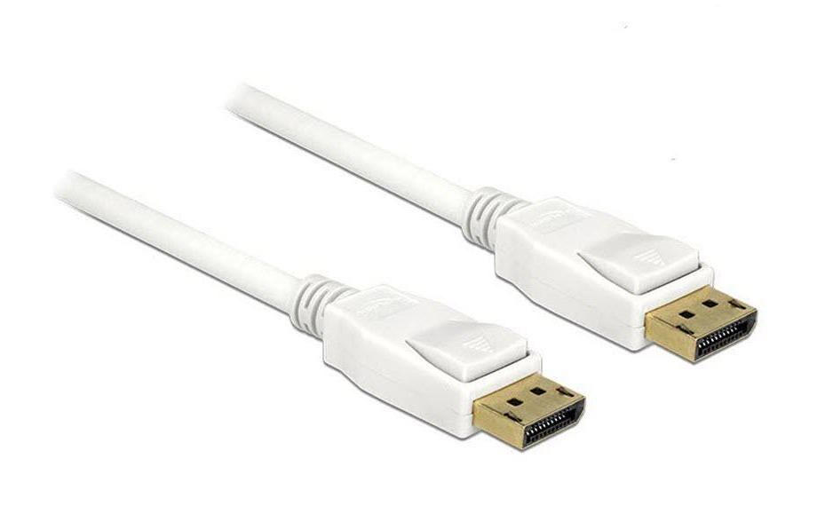 Kabel DisplayPort - DisplayPort, 5 mDisplayport Kabel mit Stecker, 5 m, weiss