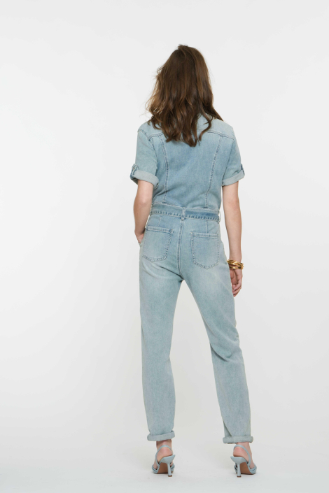 Geisha blauwe dames jumpsuit