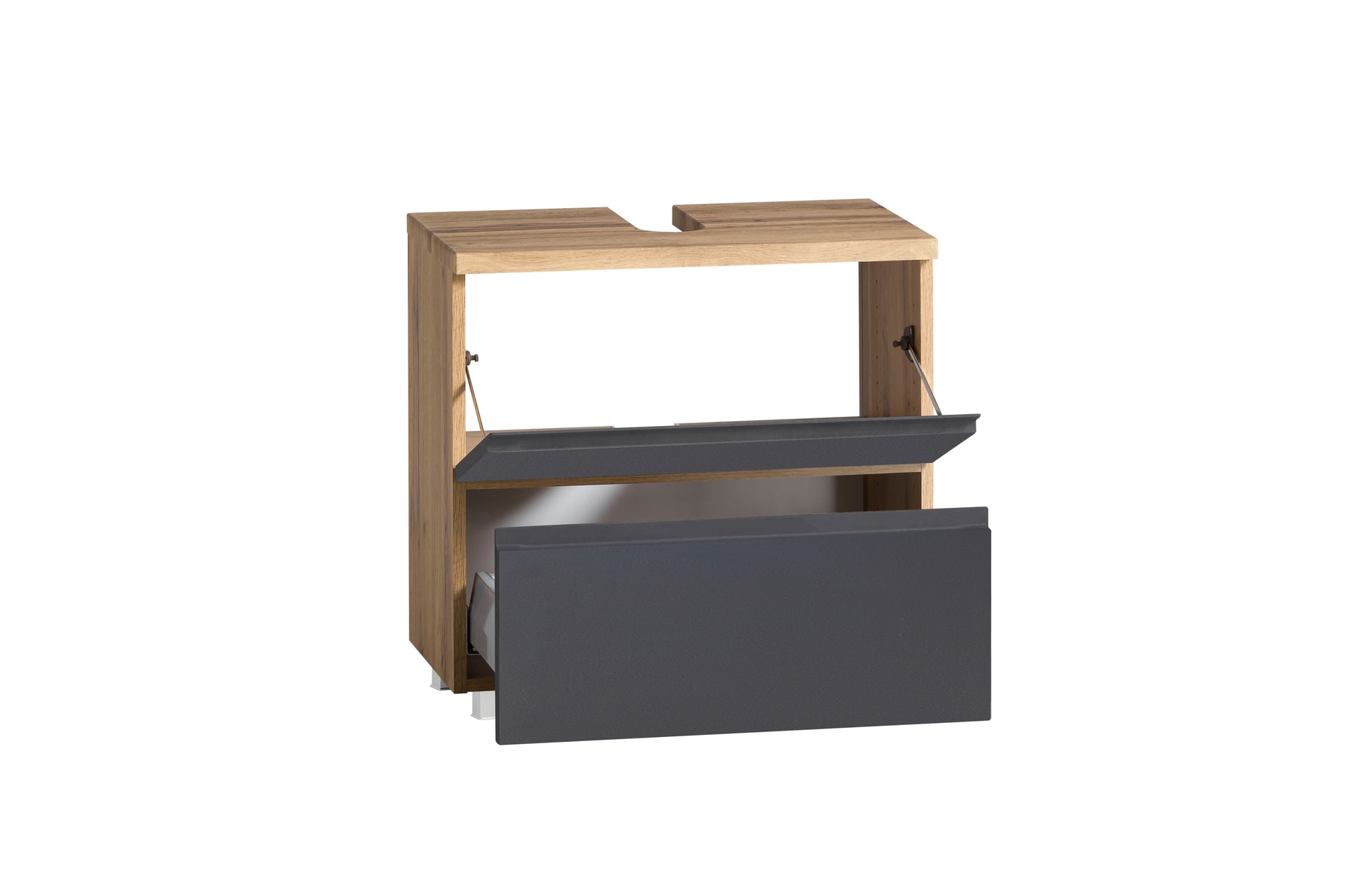 Waschbeckenunterschrank Gent grau B/H/T 60x54x35 cm