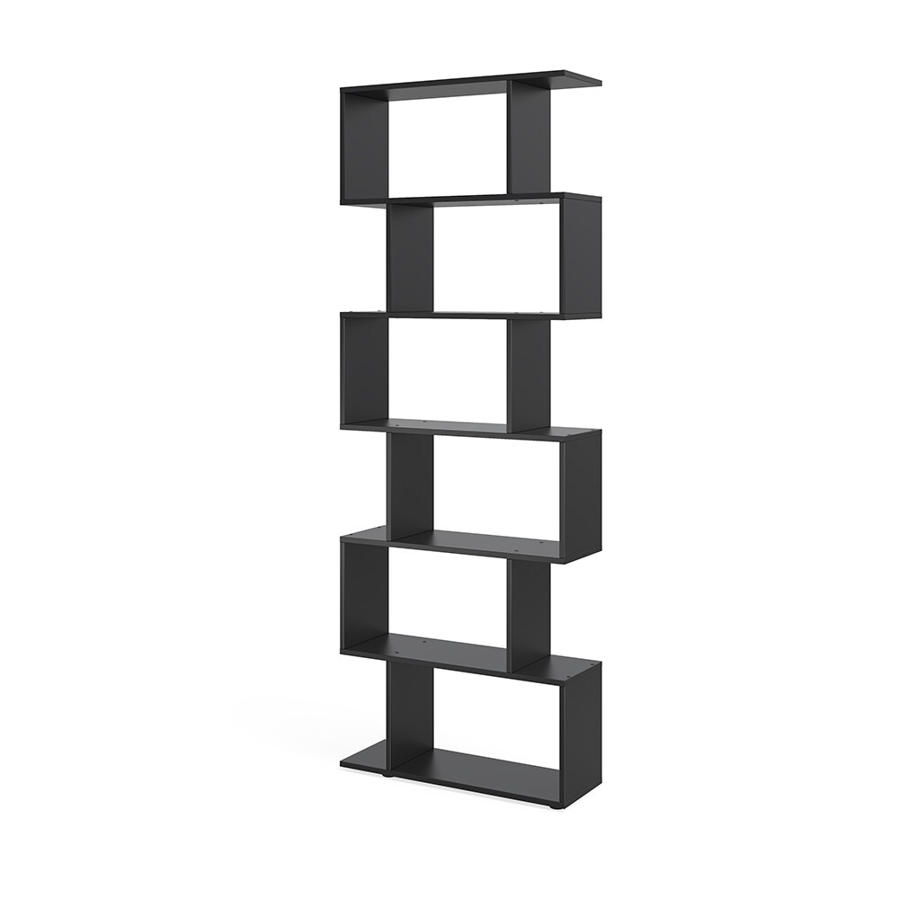 VICCO Raumteiler LEVIO 6 Fächer Schwarz Bücherregal Standregal Aktenregal Hochregal Regal