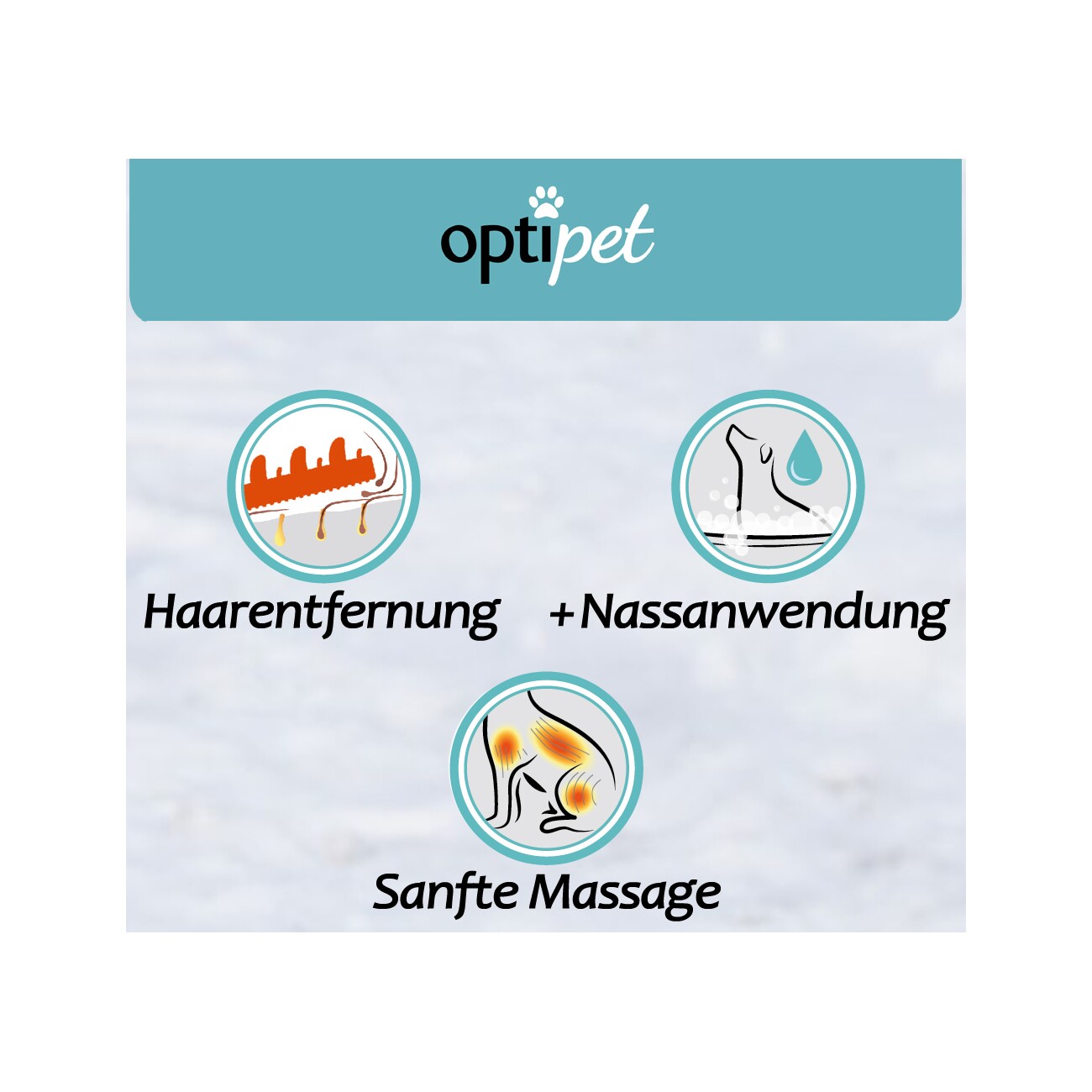 OptiPet Tierbürste für Langhaar