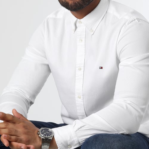 Chemise Manches Longues Core Flex Dobby 5038 Blanc