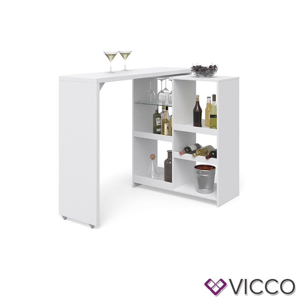 Vicco Bartisch Bartresen drehbar Stehtisch Tisch Tresentisch Bistrotisch Weiß