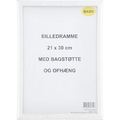 Ramme i hvid - 21x30 cm
