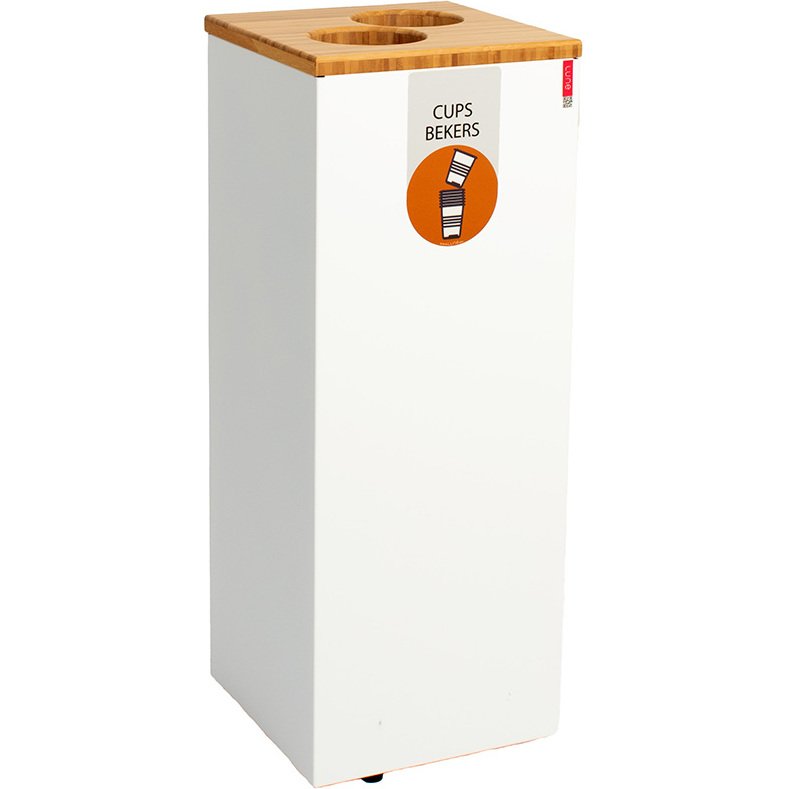 Collecteur à gobelets Lune Paxa 34L, bord en bambou