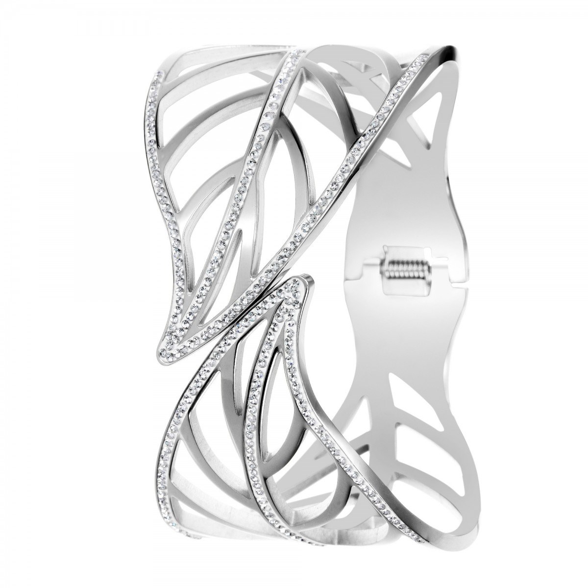 Bracelet feuille SC Crystal orné de cristaux scintillants
