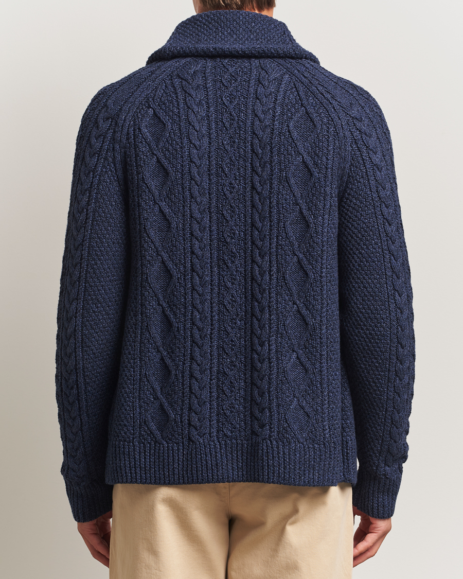 Polo Ralph Lauren Cotton Shawl Cardigan Navy Heather