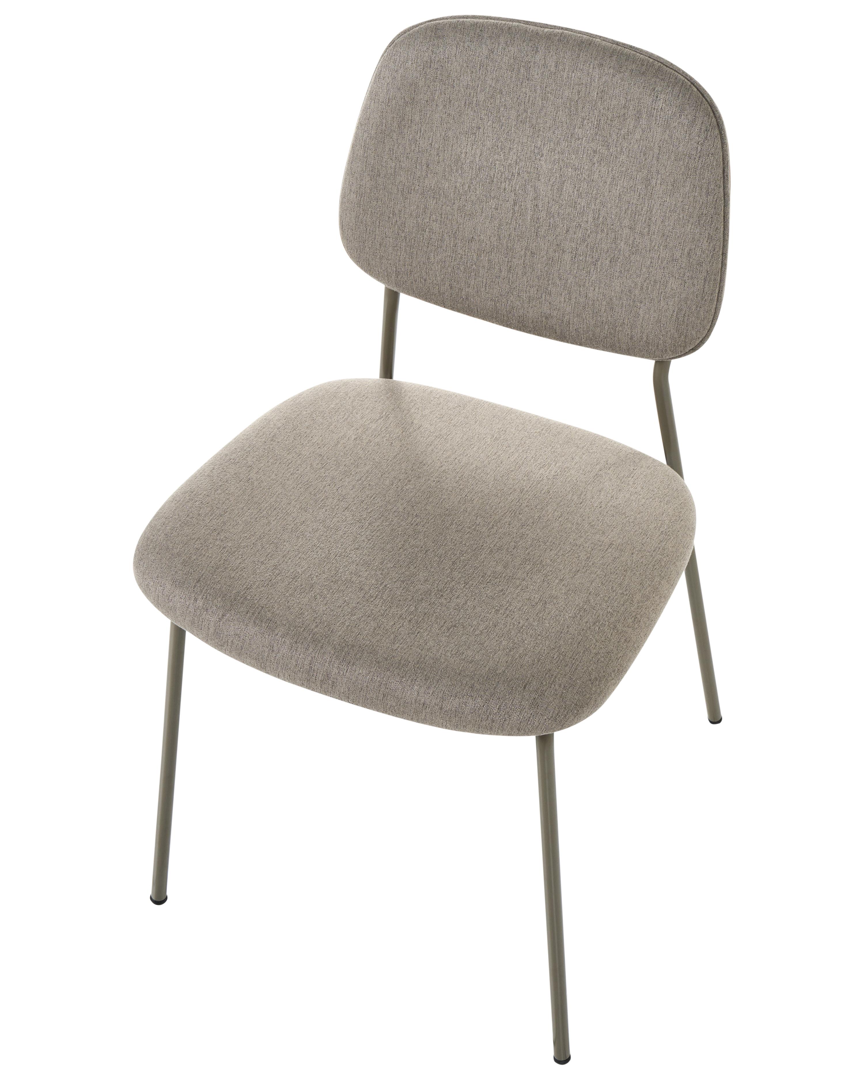 Set van 4 eetkamerstoelen RILEY Stof Taupe