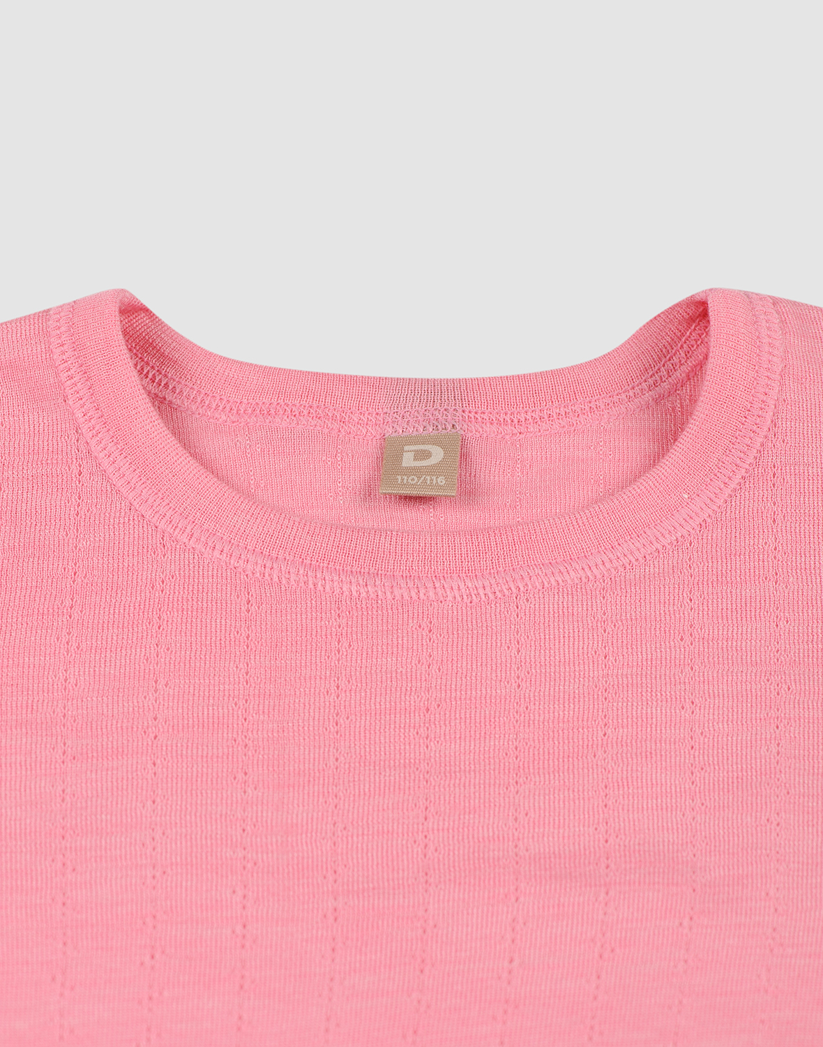 Pointelle T-shirt van merinowol/zijde voor kinderen